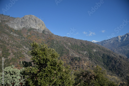 Panoramic view to the mountains in Sequoia National park, California, USA