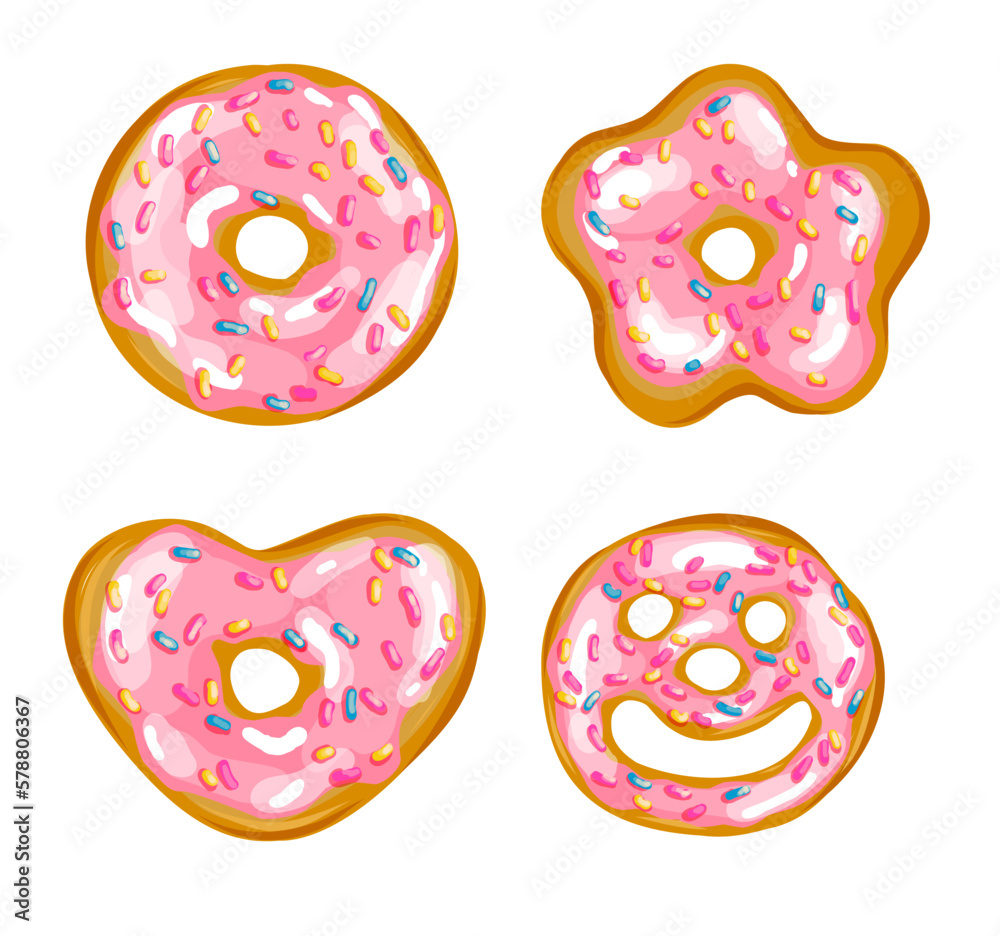NATIONAL DONUT DAY.glazed sweet donut. Draw funny american kawaii traditional sweet donut vector illustration. American traditional food, cooking, menu concept. Doodle in cartoon style NATIONAL DONUT DAY.glazed sweet donut. Draw funny american kawaii traditional sweet donut vector illustration. American traditional food, cooking, menu concept. Doodle in cartoon style