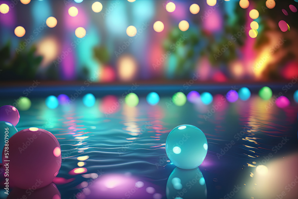 Summer Pool Party Background Illustration AI Generative Stock 1000 F 578807906 UbkWmFpDQRXgUi1eXjlDLzpp6aWF5KCW