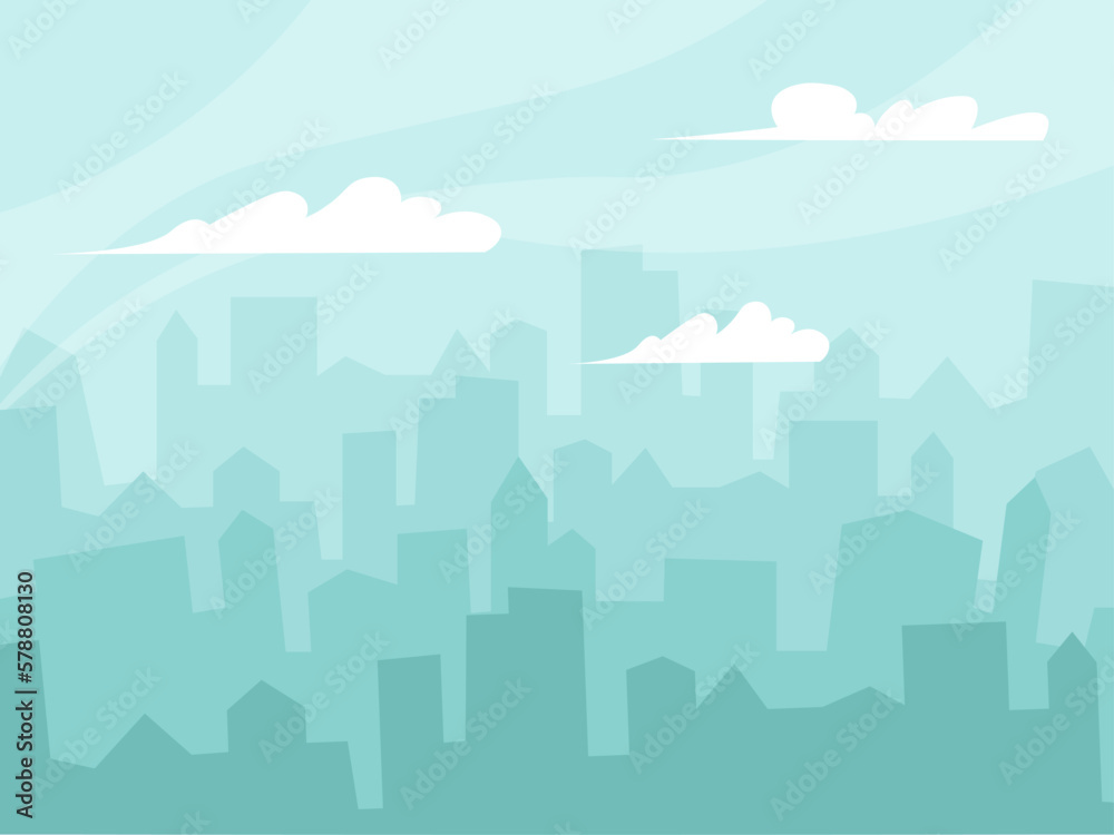 city landscape with clouds city landscape with clouds