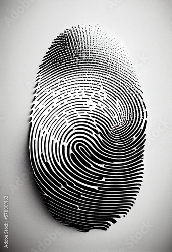 Human fingerprint on a white background.