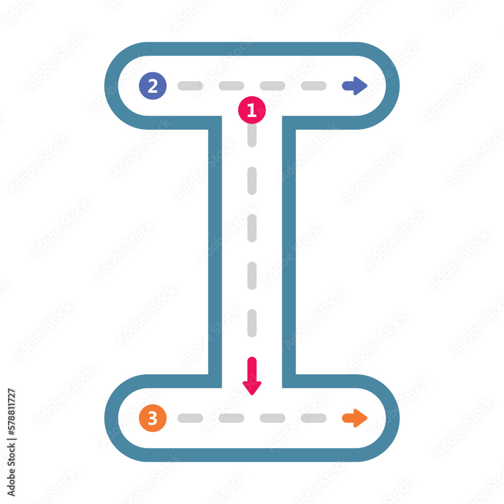 Tracing Alphabet Letter I Uppercase Prewriting Dotted Line Element For Tracing alphabet letter i uppercase prewriting dotted line element for