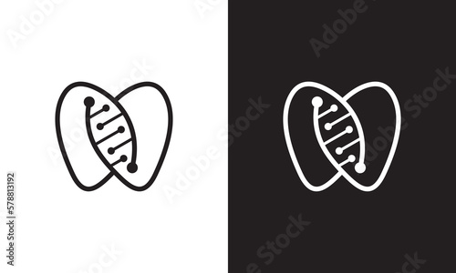 dental care logo. simple minimalist tooth line inspiration vector design.