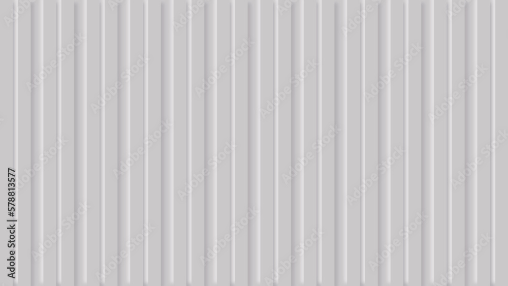 Abstract white neumorphism background. Panoramic texture of gray stripes in minimalist style.
