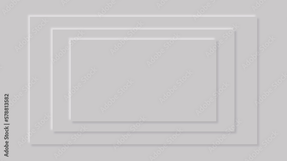 Neumorphic frame, abstract gray background in neumorphism style with space for your text. Vector illustration. Neumorphic frame, abstract gray background in neumorphism style with space for your text. Vector illustration.