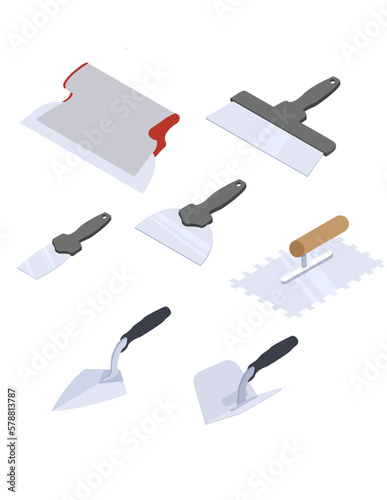 Isometric Drywall Taping Tools photo