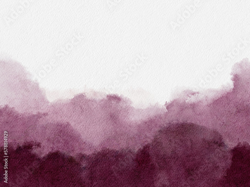 Wine color watercolor background, hand drawn, watercolor gradient