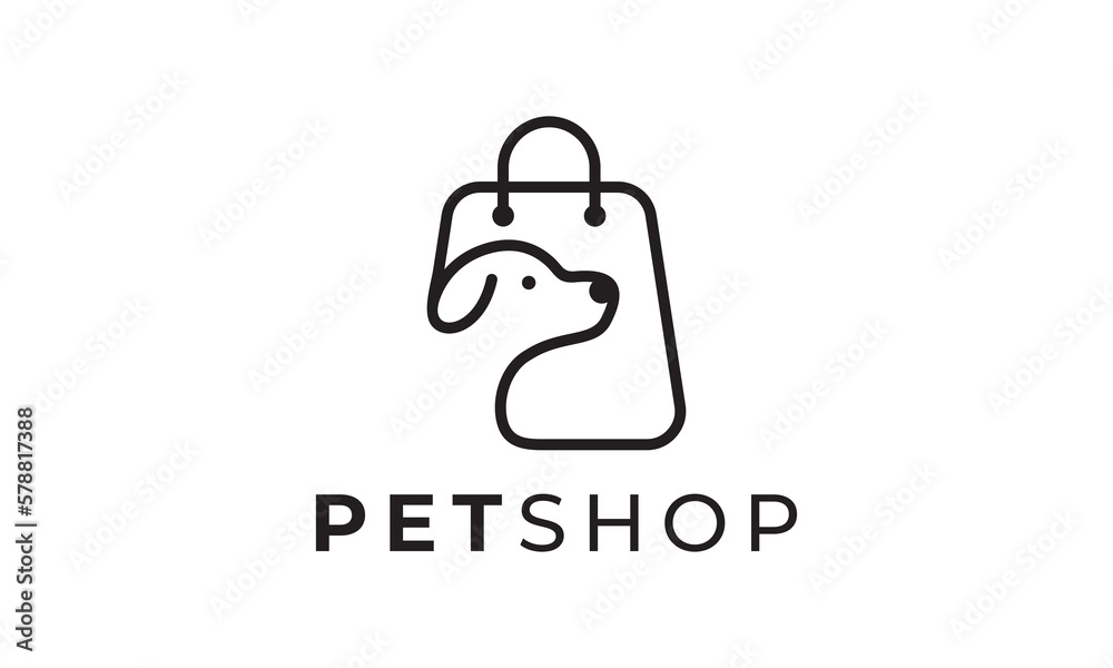 pet shop logo design template. modern creative for shops, veterinary clinics, etc. pet shop logo design template. modern creative for shops, veterinary clinics, etc.