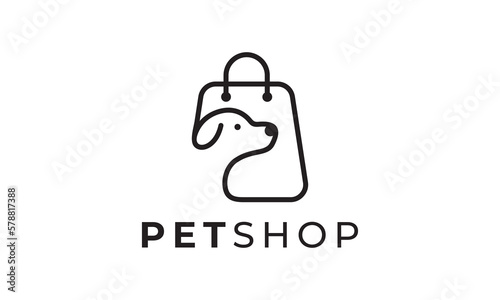 pet shop logo design template. modern creative for shops, veterinary clinics, etc.