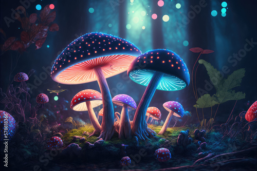 Magic mushrooms in magic forest © IsaacNew