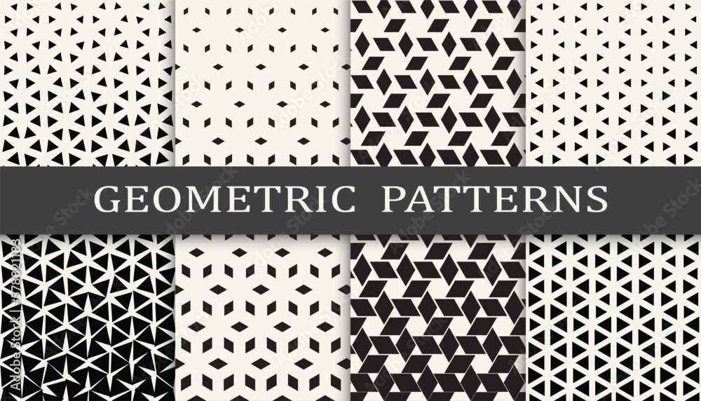Geometric halftone pattern set Geometric halftone pattern set
