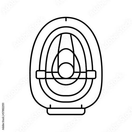 breathing barrier first aid line icon vector illustration