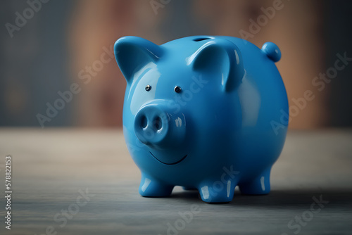 piggy bank on table