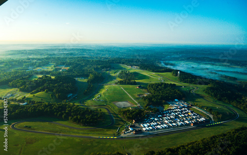 Aerial photograph of Virginia International Raceway or VIR.