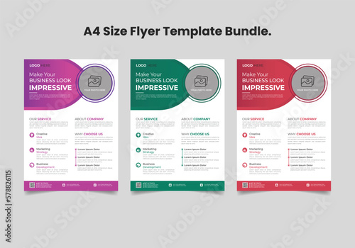 Corporate clean business flyer brochure template design, geometric business flyer, vector template brochure design cover, annual report, and poster.