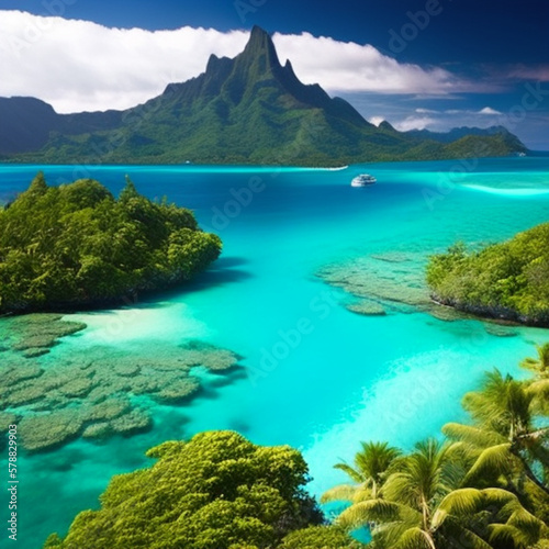 Tahiti island, Generative ai