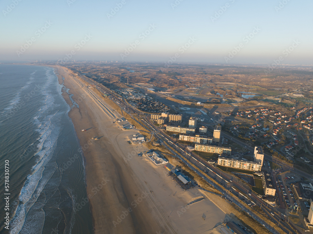 This breathtaking aerial footage showcases the stunning natural beauty of Zandvoort's coastline, with its expansive beaches and crystal-clear waters.