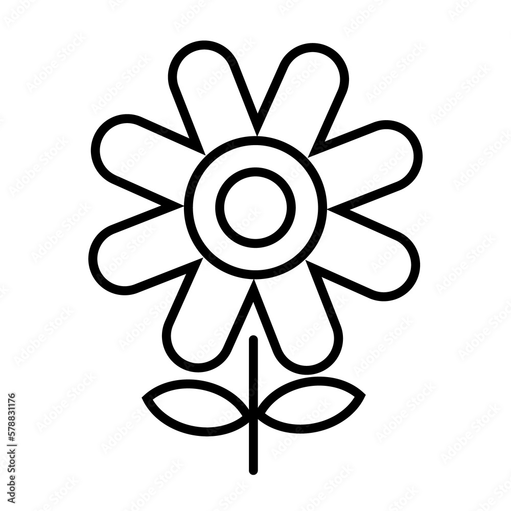 PNG image icon of flowers in lines with transparent background PNG image icon of flowers in lines with transparent background