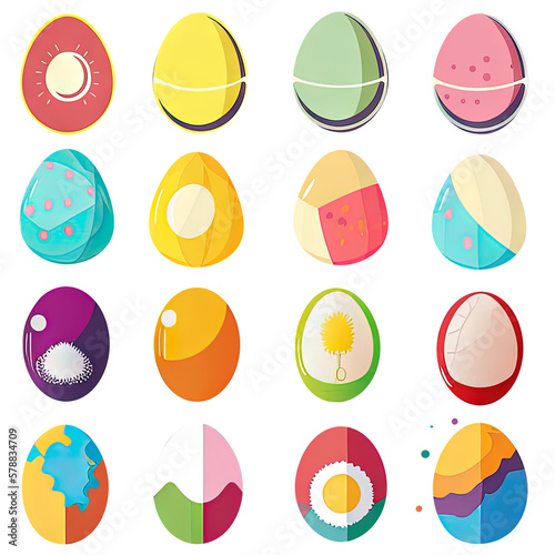 Easter Eggs Pack Icon Graphic v4