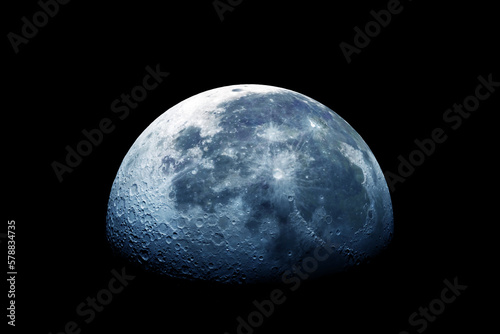 Fototapeta Naklejka Na Ścianę i Meble -  The moon in space on a dark background. Elements of this image furnishing NASA.