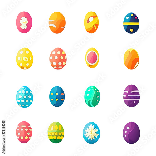 Easter Eggs Pack Icon Graphic v1