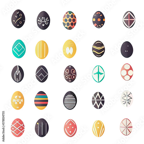 Easter Eggs Pack Icon Graphic v2