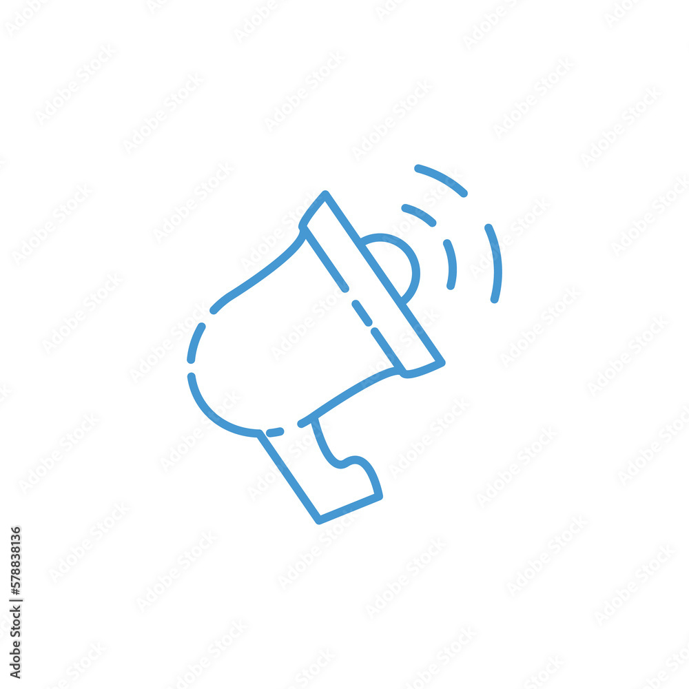 image in png icon of a megaphone on lines with transparent background image in png icon of a megaphone on lines with transparent background