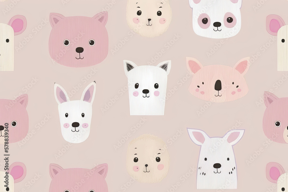 wallpaper for the nursery, abstract animals wallpaper for the nursery, abstract animals