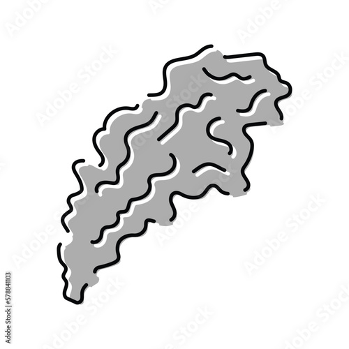 smoke smell color icon vector illustration