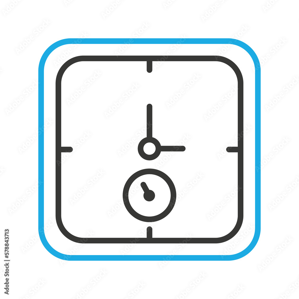 clock png icon with blue and black lines with transparent background clock png icon with blue and black lines with transparent background