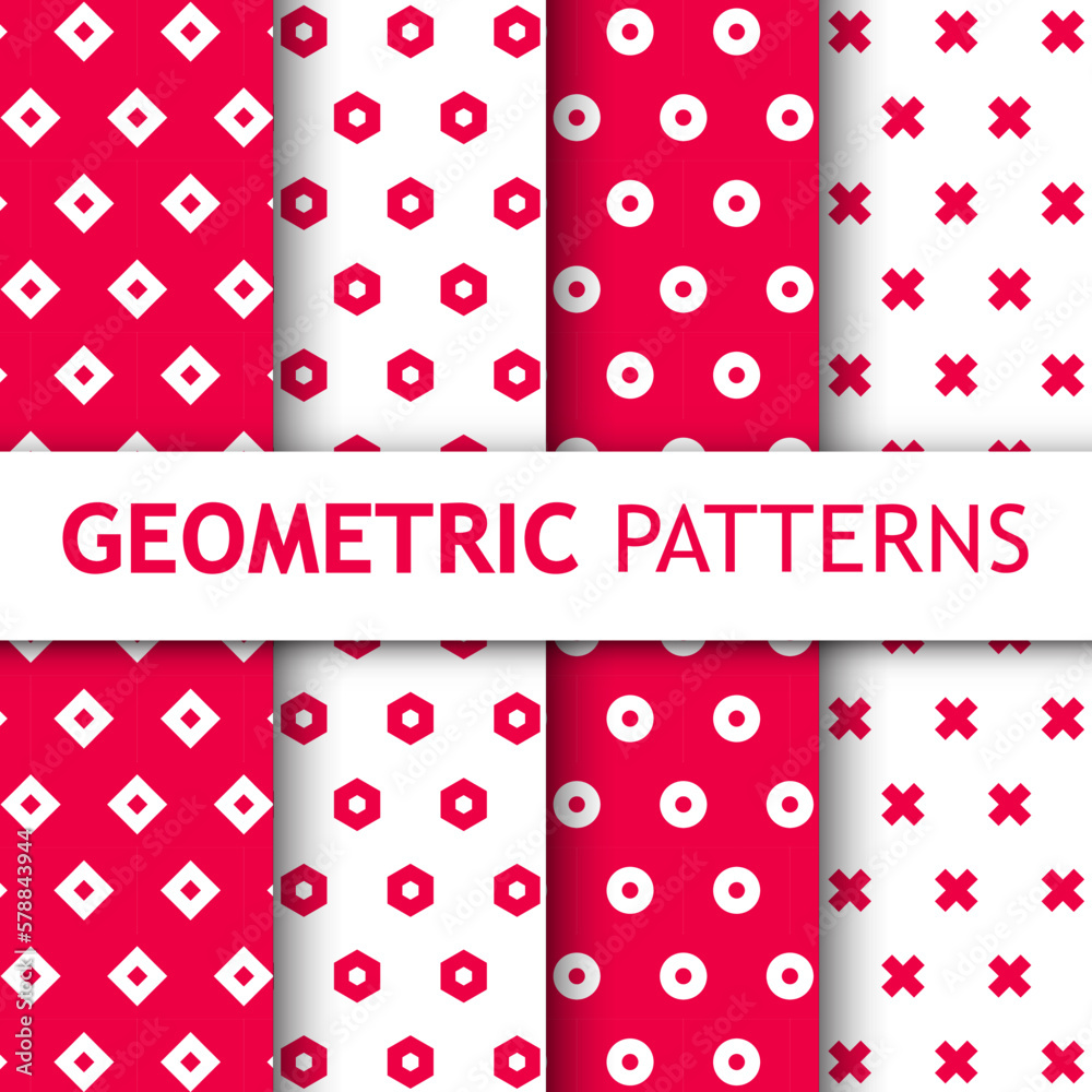 Collection draw simple seamless patterns for your fabric and textile Collection draw simple seamless patterns for your fabric and textile