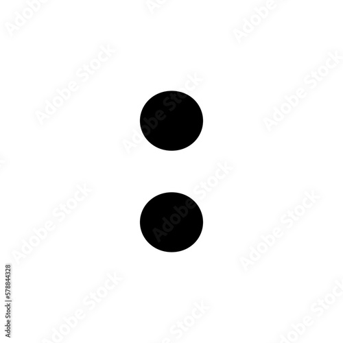 Grammar icon colon sign. Simple vector illustration. Typographical element isolated. Mark. Lettering. Social media. Dots. Two dots. Symbol. Round