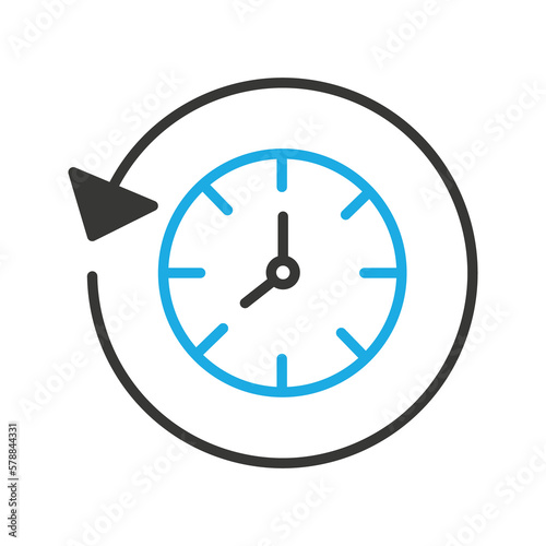 png image of clock icon with an arrow around it with transparent background
