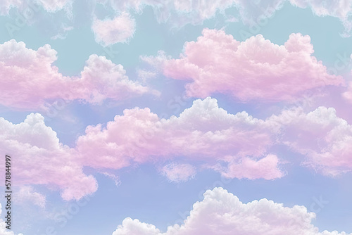 light pink clouds in sky, sunset, background image