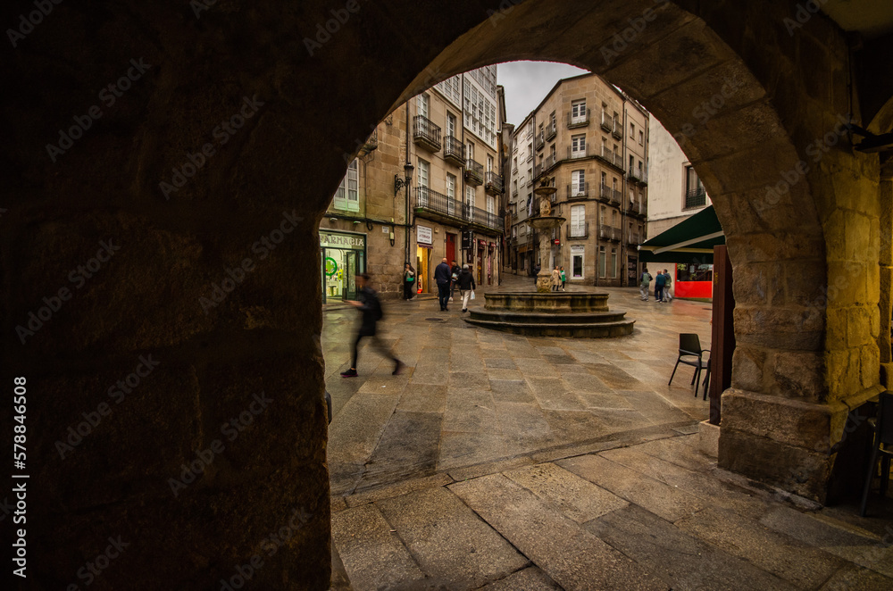 Obraz premium Plaza do Ferro, Ourense, Galicia, España. 06/03/23