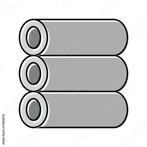 tube steel production color icon vector illustration