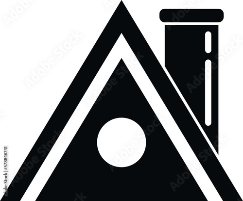 Steel roof icon simple vector. House construction. Stone work
