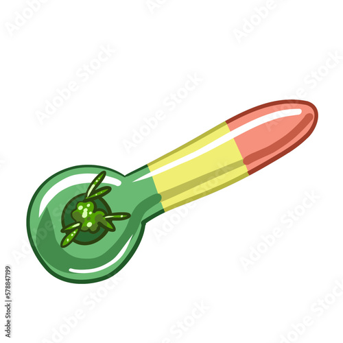 smoking pipe with marijuana. legalize cannabis vector