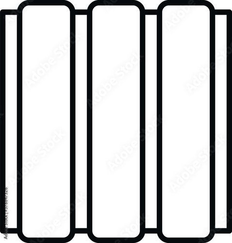 Metal roof icon outline vector. Building construction. Roofer steel