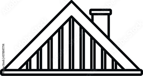 Cover roof icon outline vector. House construction. Pipe steel