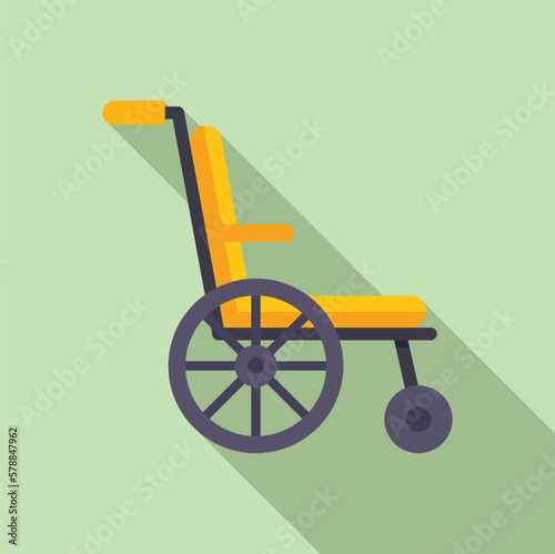 Arthritis wheelchair icon flat vector. Pain joint. Hand knee doctor