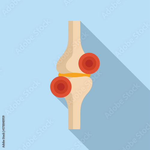 Bone pain icon flat vector. Medical body. Skeleton food