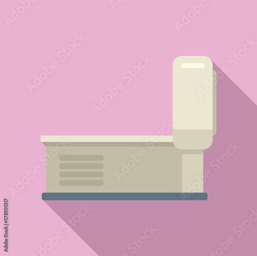 Mri equipment icon flat vector. Medical disease. Knee hand
