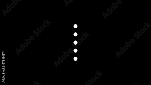 loading screen with the concept of 5 circles that move from the center away and rotate. Can be used for application or website needs.