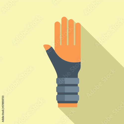 Hand treatment icon flat vector. Medical body. Doctor movement