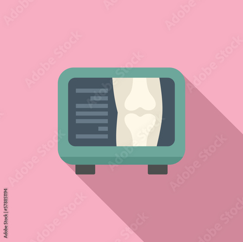 Bone xray icon flat vector. Medical pain. Treatment skeleton