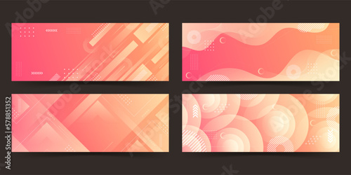 banner background. full color, gradient effect .collection set eps 10