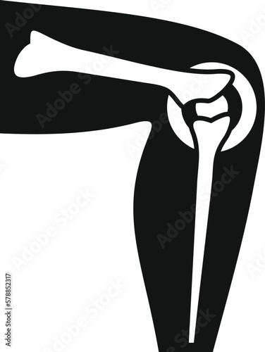 Knee problem icon simple vector. Joint pain. Doctor bone