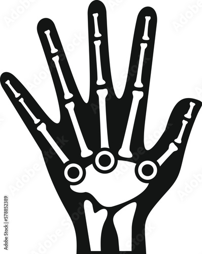 Hand arthritis icon simple vector. Medical disease. Body rheumatism