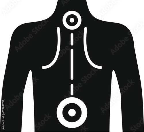 Spine pain icon simple vector. Joint disease. Treatment skeleton